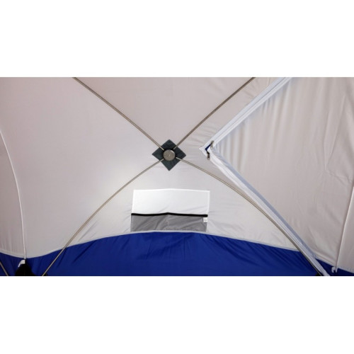 Всесезонная палатка Призма Шелтерс Big Twin (1-сл) 430*215 (бело-синий)