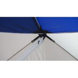 Всесезонная палатка Призма Шелтерс Big Twin (1-сл) 430*215 (бело-синий)
