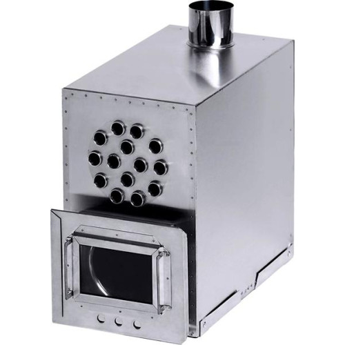 Теплообменник дровяной для палатки “Вектов-ВД” 400x200x380 (нерж.сталь) с вентилятором в сумке