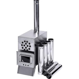 Теплообменник дровяной для палатки “Вектов-ВД” 400x200x380 (нерж.сталь) с вентилятором в сумке