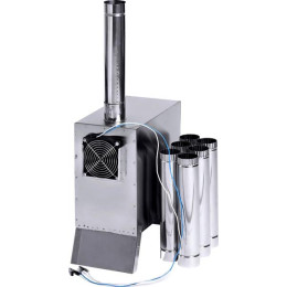 Теплообменник дровяной для палатки “Вектов-ВД” 400x200x380 (нерж.сталь) с вентилятором в сумке