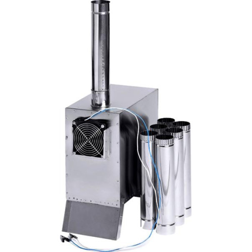 Теплообменник дровяной для палатки “Вектов-ВД” 400x200x380 (нерж.сталь) с вентилятором в сумке