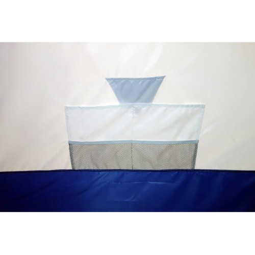 Зимняя палатка "Пингвин 2" Люкс с дышащим верхом (1-сл.) бело-синий