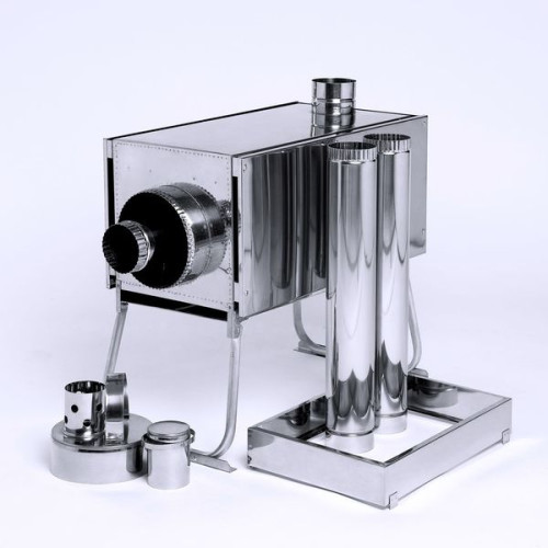 Печь "Инвент" экономка малая 330x230x230 (нерж.сталь 0.8 мм) со стационарными экранами + короб для камней в сумке