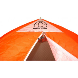 Зимняя палатка "Пингвин Зонт 2 Термолайт" Люкс (3-сл) бело-оранжевый