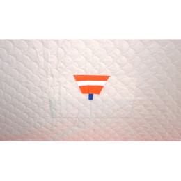 Зимняя палатка "Пингвин Зонт 2 Термолайт" Люкс (3-сл) бело-оранжевый