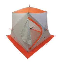 Зимняя палатка Пингвин Mr. Fisher 171 SТ ТЕРМО (3-сл, термостежка) с юбкой 170*170/175 (бело-оранжевый) + чехол