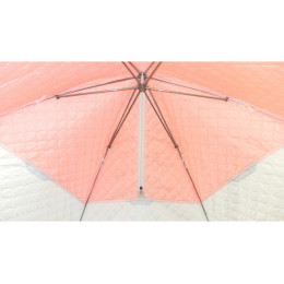 Зимняя палатка "Пингвин Зонт 2 Термолайт" Люкс (3-сл) бело-оранжевый