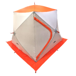 Зимняя палатка Пингвин Mr. Fisher 171 SТ ТЕРМО (3-сл, термостежка) с юбкой 170*170/175 (бело-оранжевый) + чехол