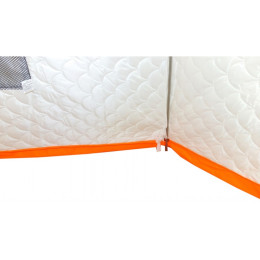 Зимняя палатка "Пингвин Зонт 2 Термолайт" Люкс (3-сл) бело-оранжевый