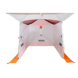 Всесезонная палатка Призма Шелтерс Премиум (2-сл) 215*215 (бело-зелёный)