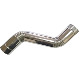 Сегмент трубы S-образный d-80 мм (нерж.)