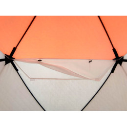 Зимняя палатка Пингвин Mr. Fisher 201 SТ ТЕРМО (3-сл, термостежка) с юбкой 200*200/180 (бело-оранжевый) + чехол