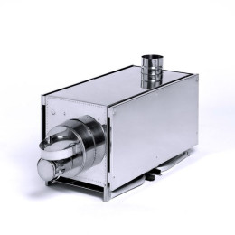 Печь "Инвент" экономка средняя 500x250x250 (нерж.сталь 0.8 мм) со стационарными экранами + короб для камней в сумке