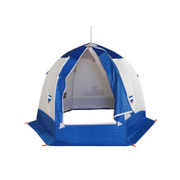Зимняя палатка "Пингвин 2" Люкс (2-сл.) бело-синий