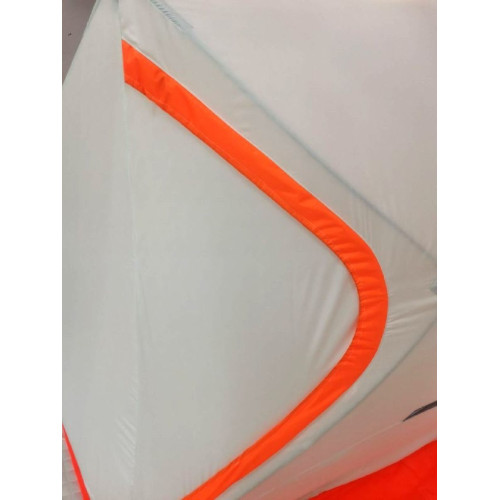 Зимняя палатка Пингвин Mr. Fisher 201 SТ ТЕРМО (3-сл, термостежка) с юбкой 200*200/180 (бело-оранжевый) + чехол