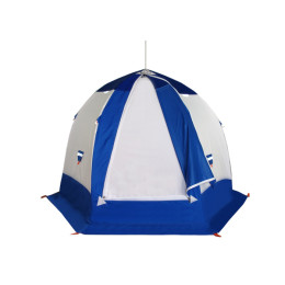 Зимняя палатка "Пингвин 2" Люкс (2-сл.) бело-синий