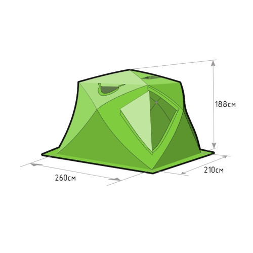Зимняя палатка Лотос Куб 4 Классик Термо (260х210/190 см)