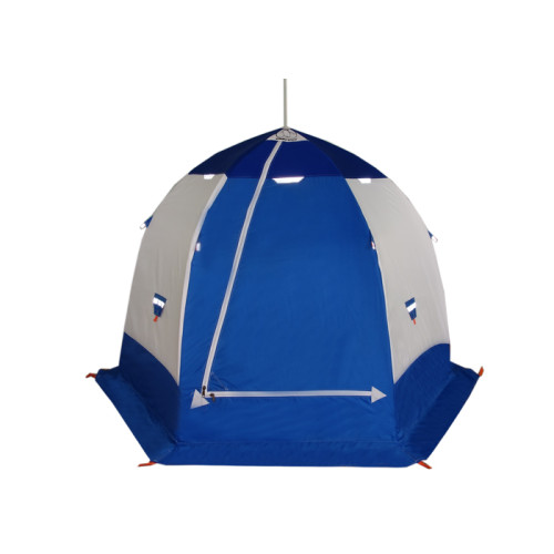 Зимняя палатка "Пингвин 2" Люкс (2-сл.) бело-синий