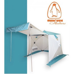 Всесезонная палатка Призма Шелтерс Премиум (2-сл) 215*215 (бело-зелёный)