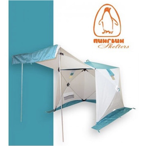 Всесезонная палатка Призма Шелтерс Премиум (2-сл) 215*215 (бело-зелёный)