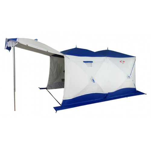Всесезонная палатка Призма Шелтерс Big Twin (2-сл) 430*215 (бело-синий)