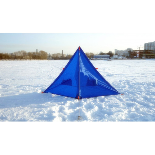 Зимнее укрытие для рыбака Пингвин Крыло 175*350 (синий)