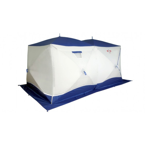 Всесезонная палатка Призма Шелтерс Big Twin (2-сл) 430*215 (бело-синий)