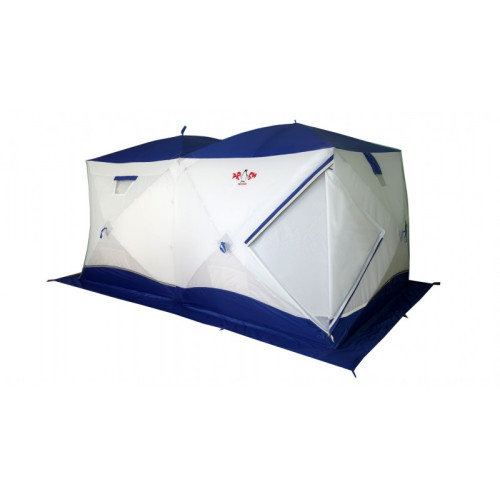 Всесезонная палатка Призма Шелтерс Big Twin (2-сл) 430*215 (бело-синий)