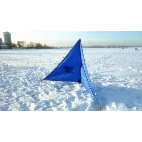 Зимнее укрытие для рыбака Пингвин Крыло 175*350 (синий)