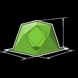 Зимняя палатка Лотос Куб 3 Классик А8 (210х210/180 см)
