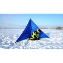 Зимнее укрытие для рыбака Пингвин Крыло 175*350 (синий)