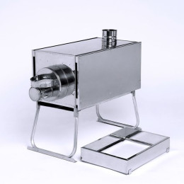 Печь "Инвент" экономка большая 500x300x300 (нерж.сталь 0.8 мм) со стационарными экранами + короб для камней в сумке