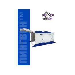 Всесезонная палатка Призма Шелтерс Big Twin (2-сл) 430*215 (бело-синий)