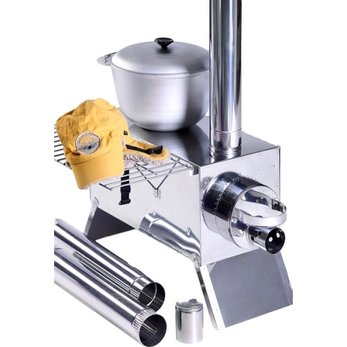 Печь “Экономка” средняя 250x250x500 (нерж.сталь 0.8 мм) в сумке с решетками