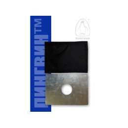 Окно "выход под трубу" Пингвин с металлической вставкой