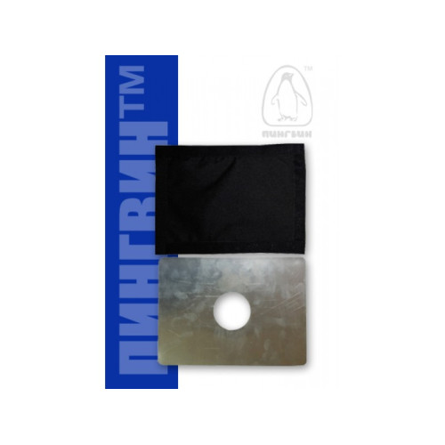 Окно "выход под трубу" Пингвин с металлической вставкой