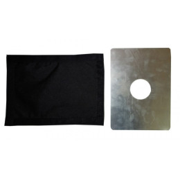 Окно "выход под трубу" Пингвин с металлической вставкой