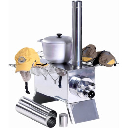 Печь “Экономка” средняя 250x250x500 (нерж.сталь 0.8 мм) в сумке с решетками