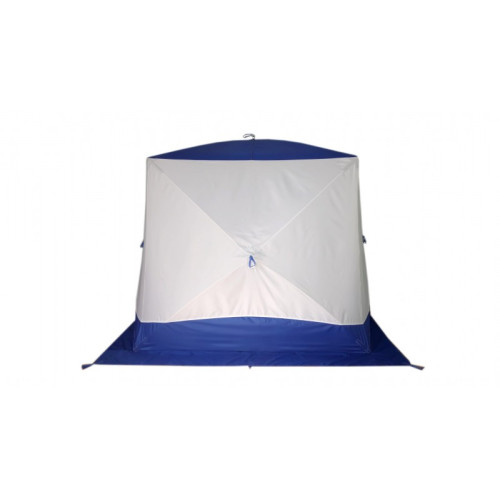 Зимняя палатка Призма Премиум (2-сл) 215*215 (бело-синий)