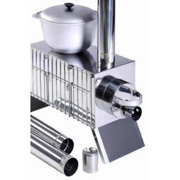 Печь “Экономка” большая 300x300x500 (нерж.сталь 0.8 мм) в сумке с решетками