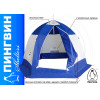 Зимняя палатка "Пингвин Зонт 4" Люкс (1-сл.) бело-синий