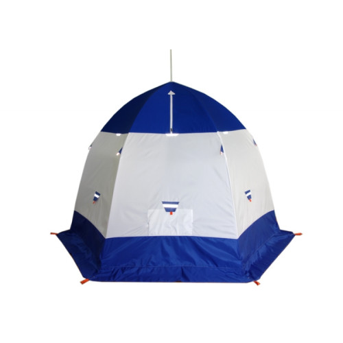 Зимняя палатка "Пингвин Зонт 4" Люкс (1-сл.) бело-синий