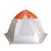 Зимняя палатка "Пингвин Зонт 3.5" Люкс (2-сл.) бело-оранжевый