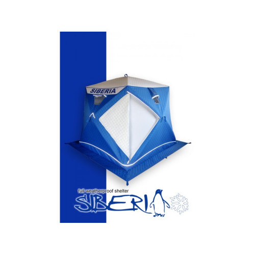 Зимняя палатка Призма Сиберия Премиум (4-сл) 215*215 (бело-синий)