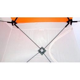 Зимняя палатка Пингвин Mr. Fisher 200 (2-сл) вшитый пол на липучке 200*200 (бело-оранжевый) + чехол