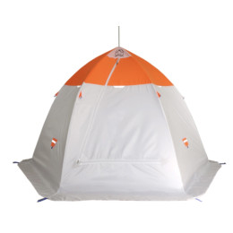 Зимняя палатка "Пингвин Зонт 3.5" Люкс (2-сл.) бело-оранжевый