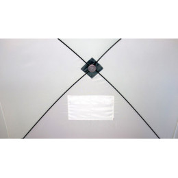 Зимняя палатка Пингвин Mr. Fisher 200 (2-сл) вшитый пол на липучке 200*200 (бело-оранжевый) + чехол