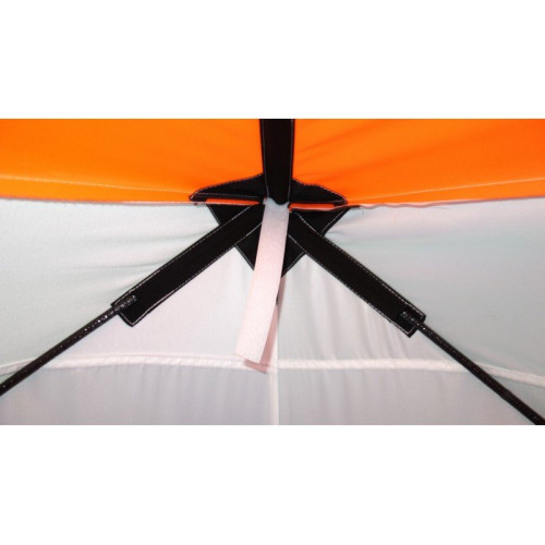 Зимняя палатка Пингвин Mr. Fisher 200 SТ (2-сл) с юбкой 200*200 (бело-оранжевый) + чехол