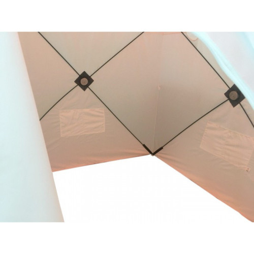 Зимняя палатка Пингвин Mr. Fisher 200 SТ (2-сл) с юбкой 200*200 (бело-оранжевый) + чехол